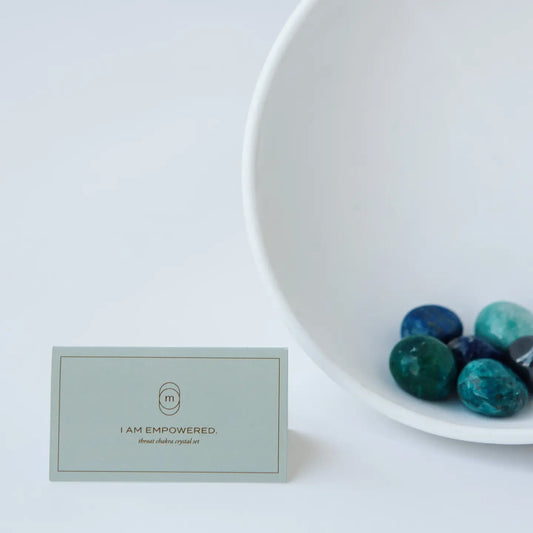 Throat chakra crystal set