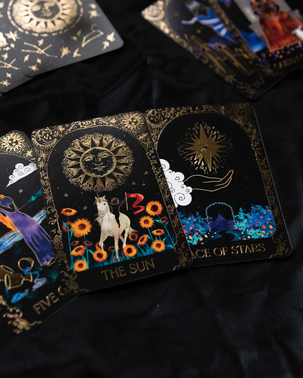 Dreamy Moons Tarot with Gold Foil Detailing