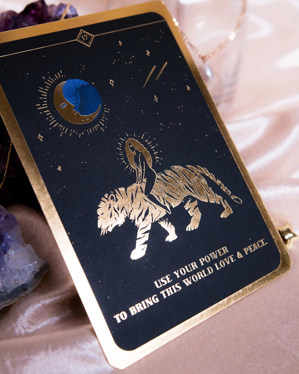 Soul Whispers Gold Foiled 33 Card Deck - Dreamy Moon