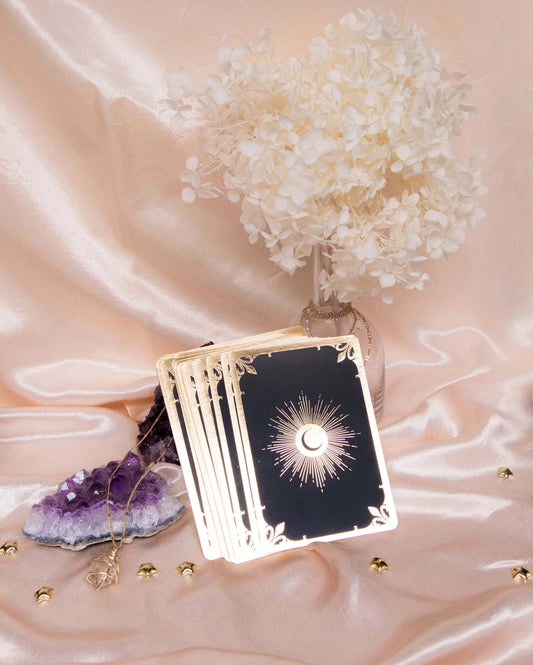 Soul Whispers Gold Foiled 33 Card Deck - Dreamy Moon