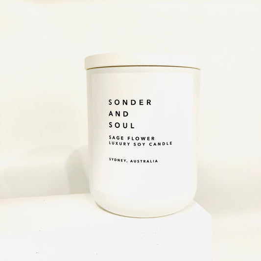 Sage Flower Soy Candle - Sonder and Soul