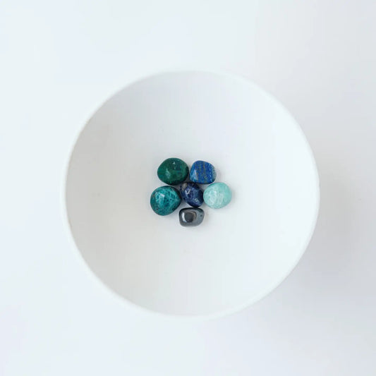 Throat chakra crystal set