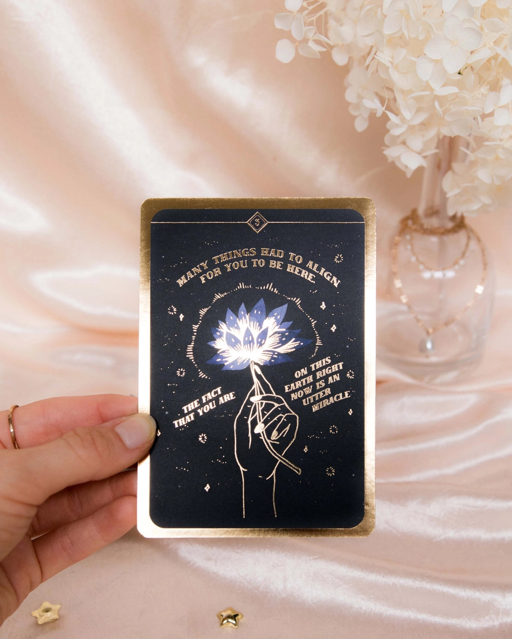 Soul Whispers Gold Foiled 33 Card Deck - Dreamy Moon