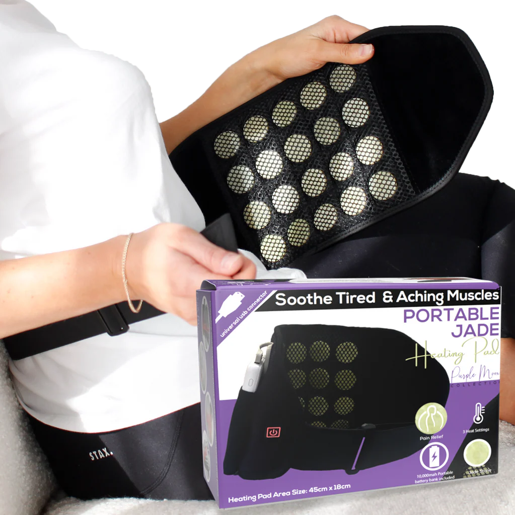 Jade Stone Infrared Electric Heating Pad with Power Bank