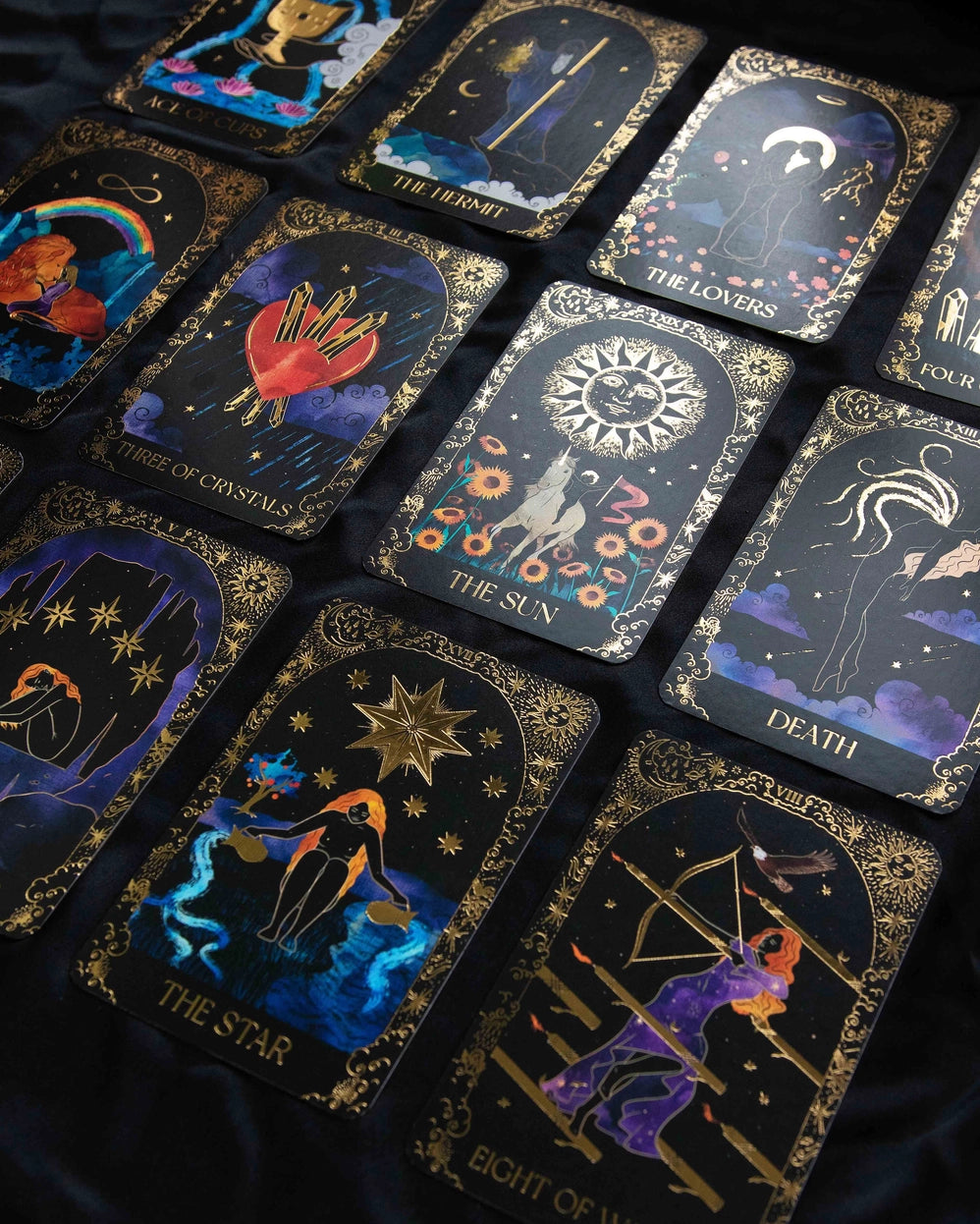 Dreamy Moons Tarot with Gold Foil Detailing