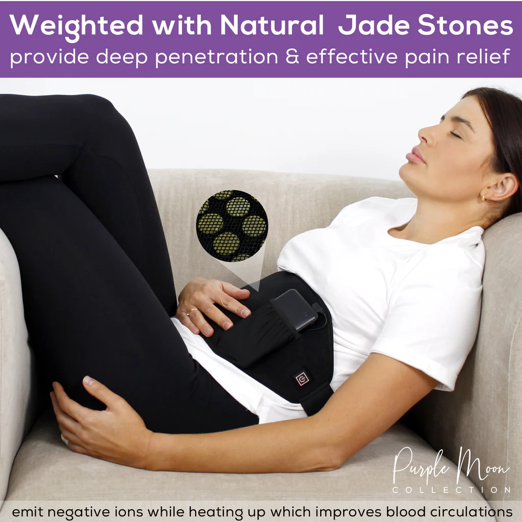 Jade Stone Infrared Electric Heating Pad with Power Bank