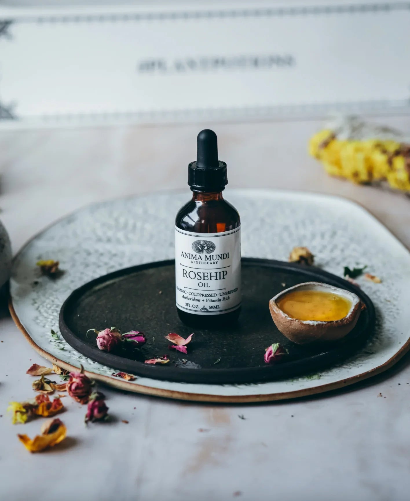 Rosehip Oil | Organic, Coldpressed, Unrefined | Anima Mundi