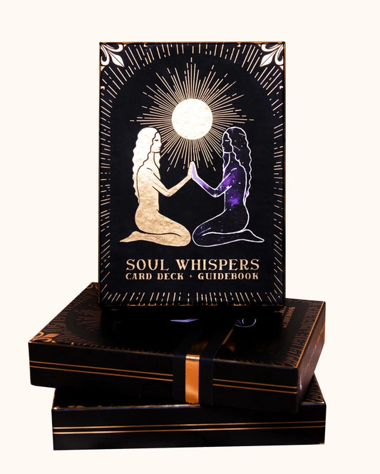Soul Whispers Gold Foiled 33 Card Deck - Dreamy Moon